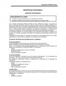 Recepcion telefonica.