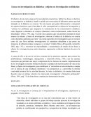 Líneas en investigación en didáctica y objetos en investigación en didáctica PÁRRAFO INTRODUCTORIO