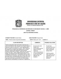 PEDAGOGICAL EXPERIENCE AND RESEARCH IN SECONDARY SCHOOL II - LEBEI. Página 1