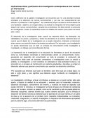 Implicaciones éticas y pertinencia de la investigación contemporánea a nivel nacional y/o internacional Edgar Camilo David Guerrero