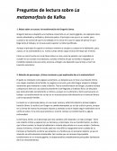 Preguntas de lectura sobre La metamorfosis de Kafka