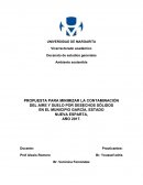 PROPUESTA PARA MINIMIZAR LA CONTAMINACIÓN DEL AIRE Y SUELO POR DESECHOS SÓLIDOS