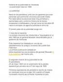 Historia de la publidicdad en honduras.