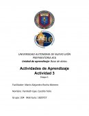 Actividades de Aprendizaje Base de datos.