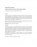 Preparación de soluciones. Preparar soluciones a partir de reactivos sólidos y líquidos