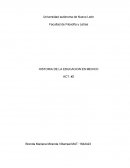 Historia de la. Educación en México