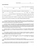 Carta responsiva para vehiculo.