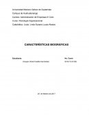 CARACTERÍSTICAS BIOGRÁFICAS. Psicología Organizacional