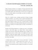 La situacion actual del lenguaje periodistico en Venezuela