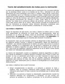 Teoria del establecimiento de metas para la motivación