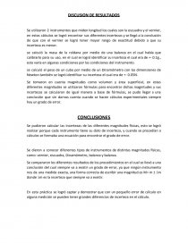 Incertezas DISCUSION DE RESULTADOS. Página 1