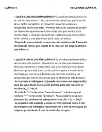 TIPOS DE REACCIONES QUÍMICAS SÍNTESIS. Página 1
