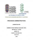 Administracion. Procesos administrativos