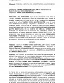 Demanda ejecutiva de alimento de menor de edad.