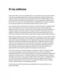 El rey codicioso.. Página 1