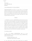Que por un error involuntario, el escrito de pruebas presentado el pasado 9 de diciembre del presente