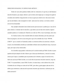 DERECHOS HUMANOS: UN ESPEJO PARA MÉXICO.. Página 1
