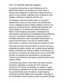 PRIMERA GUERRA MUNDIAL A PARTIR DE 1917