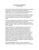 En esta primera parte se explica las políticas económicas y regímenes que se daban a rededor del mundo antes de la llegada del Neoliberalismo, así como las características bajo las que opera ese modelo económico y las consecuencias que trae consigo.
