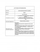 Actividad integradora Características del proyecto a evaluar