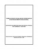 FORMULACION DE UN BALANCED SCORECARD EN UN ESTABLECIMIENTO EDUCACIONAL