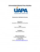 Perfil y Rol de los Docentes