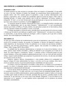 UNA VISIÓN DE LA ADMINISTRACIÓN EN LA ANTIGÜEDAD INTRODUCCIÓN