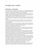 Psicología social- Unidad II Actitudes y conductas