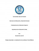 Ensayo sobre educacion Virtual