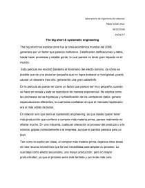 The big short & systematic engineering. Página 1