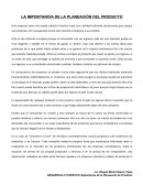 LA IMPORTANCIA DE LA PLANEACIÓN DEL PRODUCTO