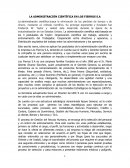LA ADMINISTRACIÓN CIENTÍFICA EN LOS FIERROS S.A