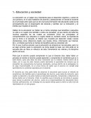 La educación es un papel muy importante para el desarrollo cognitivo y social de una persona