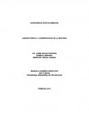 LABORATORIO #1: CONSERVACION DE LA MATERIA