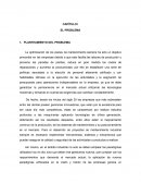 Planteamiento del problema. CAPÍTULO I EL PROBLEMA