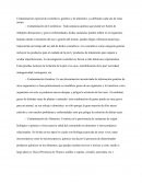 Contaminación especial de cosméticos, genética y de alimentos, ya definidos cada una de estas serían.