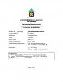 La Asignatura “Formulación de Proyectos”