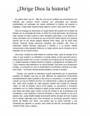 ¿Dirige Dios la historia?