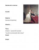 Antonie – Laurent De Lavoisier “Ley de la conservación de la masa”