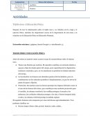 Actividades Tejido óseo y Educación Física