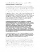 Características políticas, económicas y sociales del AR. La política centralizadora de los 13 borbones