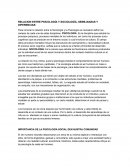 RELACION ENTRE PSICOLOGÍA Y SOCIOLOGÍA, SEMEJANZAS Y DIFERENCIAS: