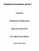 Programa de filosofia del trabajo social.
