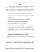 Informe de una auditoria de marketing