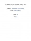 PLANEACION ESTRATEGICA. Tema: trabajo final
