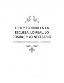 Leer y escribir lo posible, lo real y lo ideal