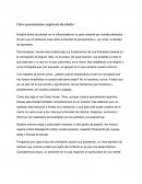 Libre pensamiento según mi alrededor