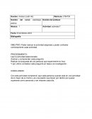 OBEJTIVO: Poder realizar la actividad asignada y poder contestar correctamente cada actividad..