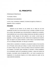 Reporte de Lectura del principito. Página 1