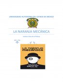 LA NARANJA MECÁNICA Análisis Crítico de la Película